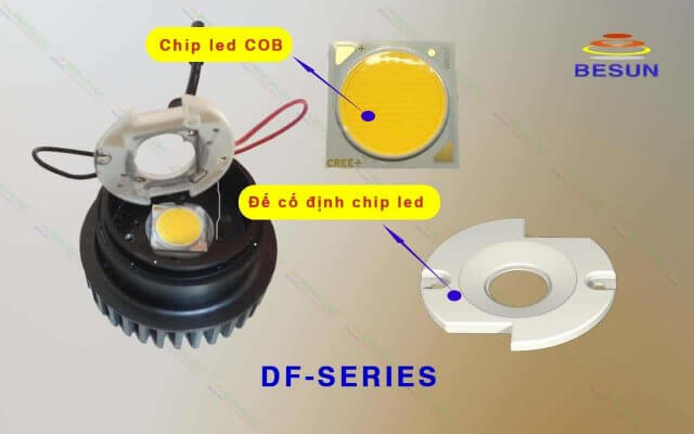 Chip led COB & đế cố định đèn led âm trần cao cấp