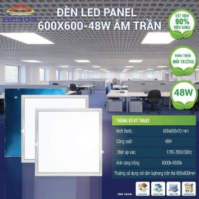 Đèn led panel 600x600 48w Besun led light