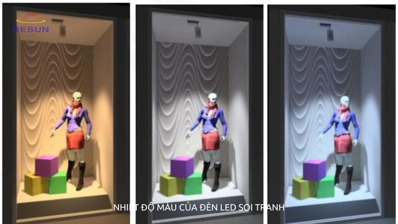 Nhiệt độ màu đèn LED soi tranh đẹp
