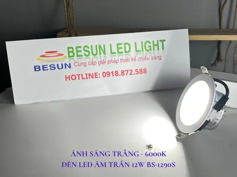 Đèn LED âm trần 3 màu 12W BS-1290S - Ánh sáng trắng (6000K)