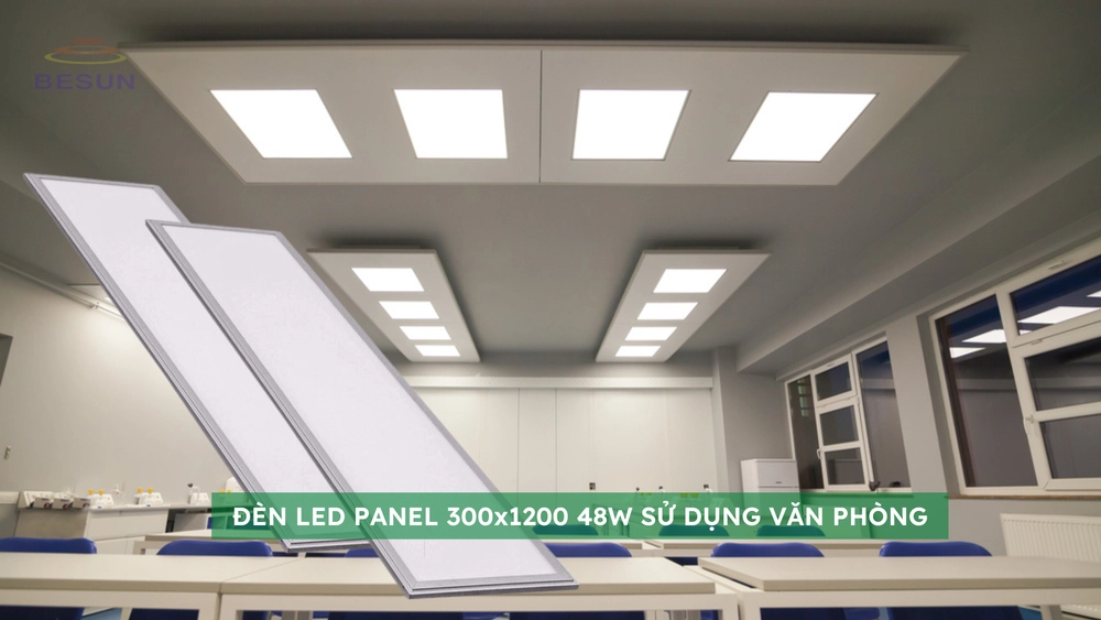 Đèn LED Panel 300x1200 48W cho trần chìm thạch cao