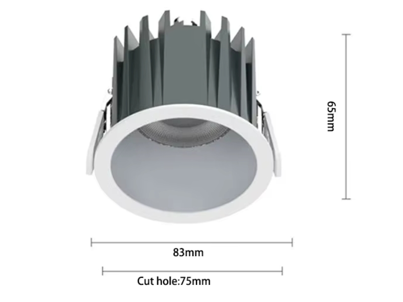 Kích thước đèn LED âm trần downlight 10W BSD-104-1075S